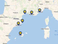 Mapa plavby